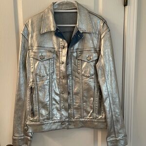 Balmain Silver Metallic Men's Jacket